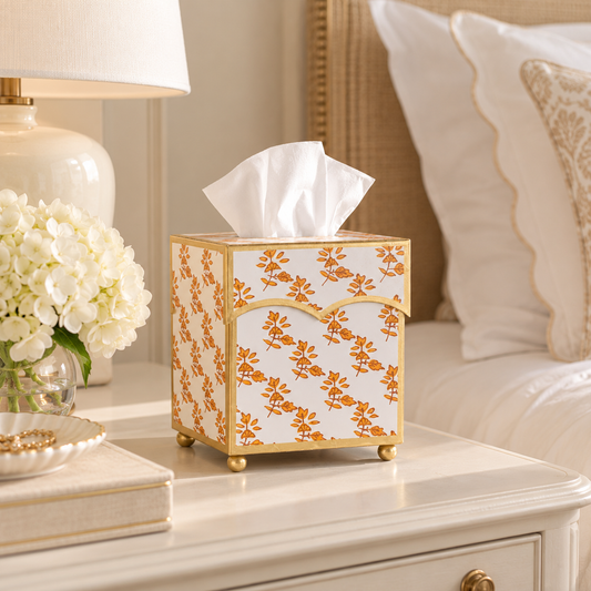 Orange Blossom Wastepaper Basket & Tissue (2 Options)