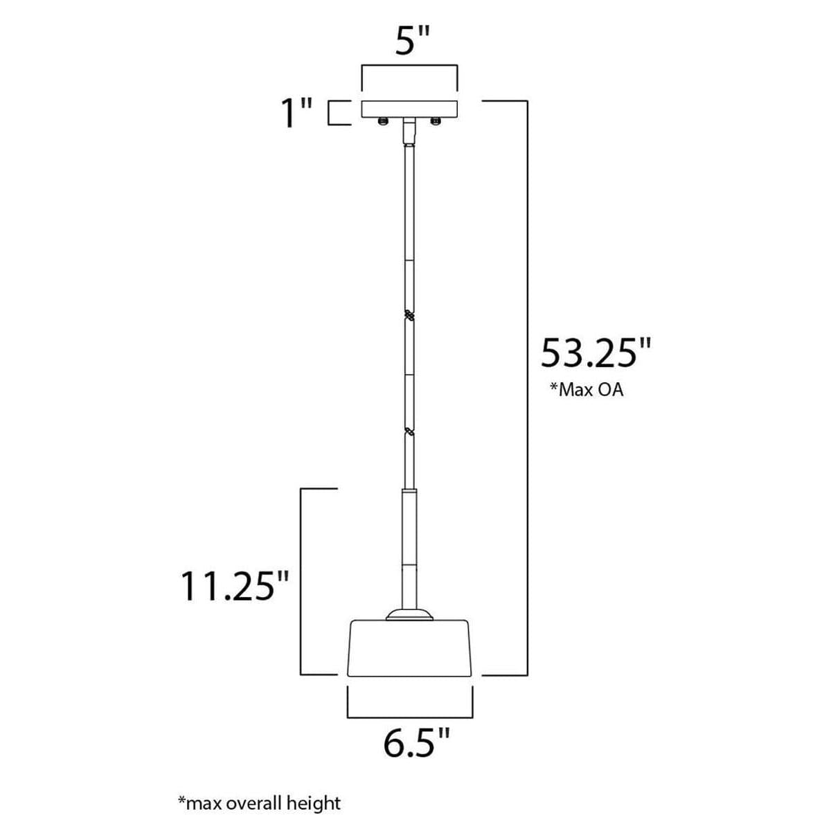 Elle 7"W 1-Light Xenon Mini Pendant Light Fixture Polished Chrome Finish by Maxim