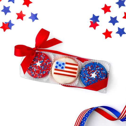 3-Piece Decorated Oreo Box - American Flag
