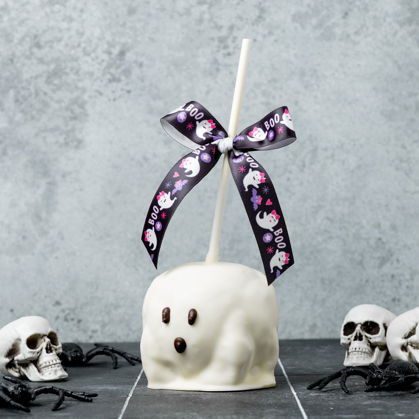 Ghost Chocolate Caramel Apple