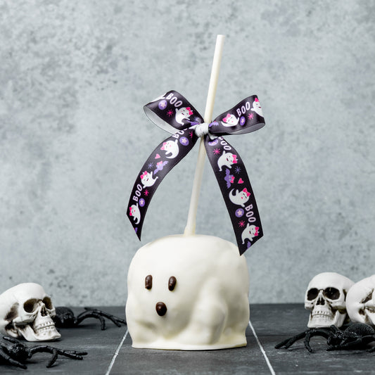 Ghost Chocolate Caramel Apple