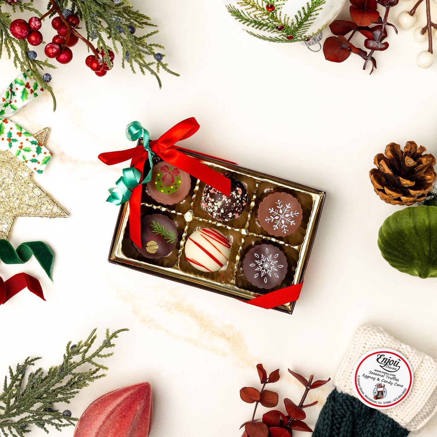 Seasonal 6-Piece Truffle Assortment - Christmas