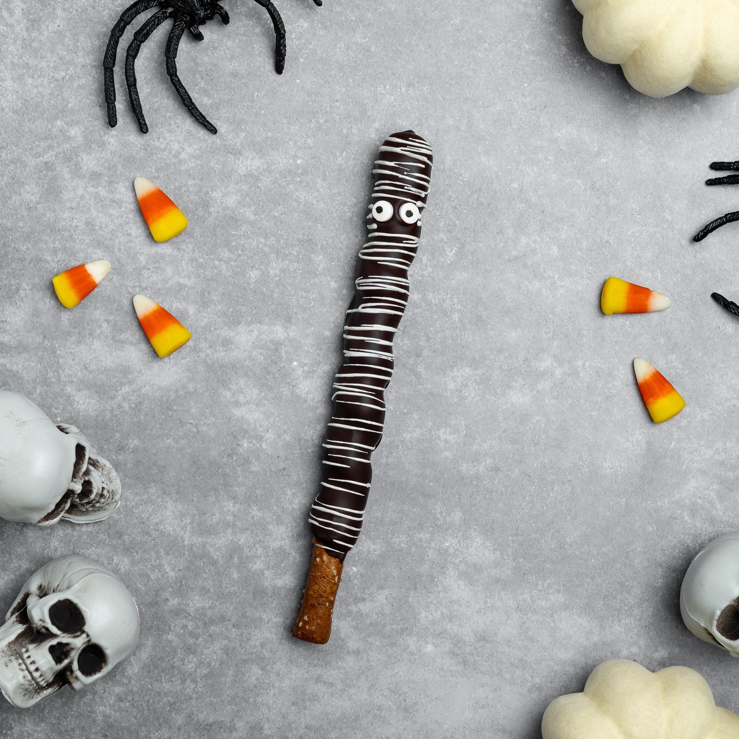 Halloween Caramel Chocolate Pretzel Rod