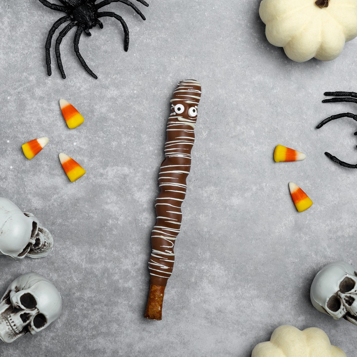 Halloween Caramel Chocolate Pretzel Rod