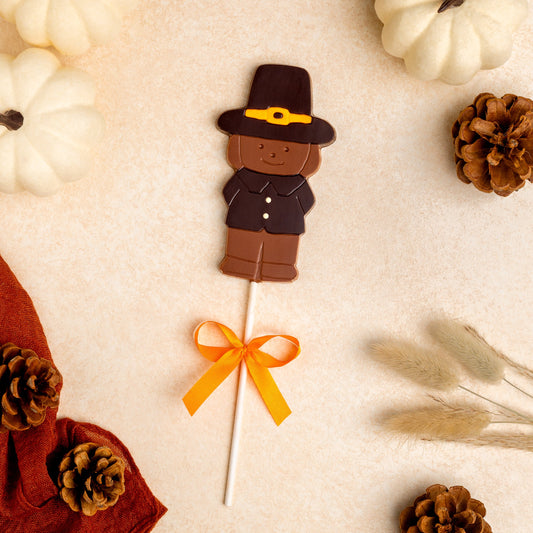Thanksgiving Pilgrim Boy Lolly