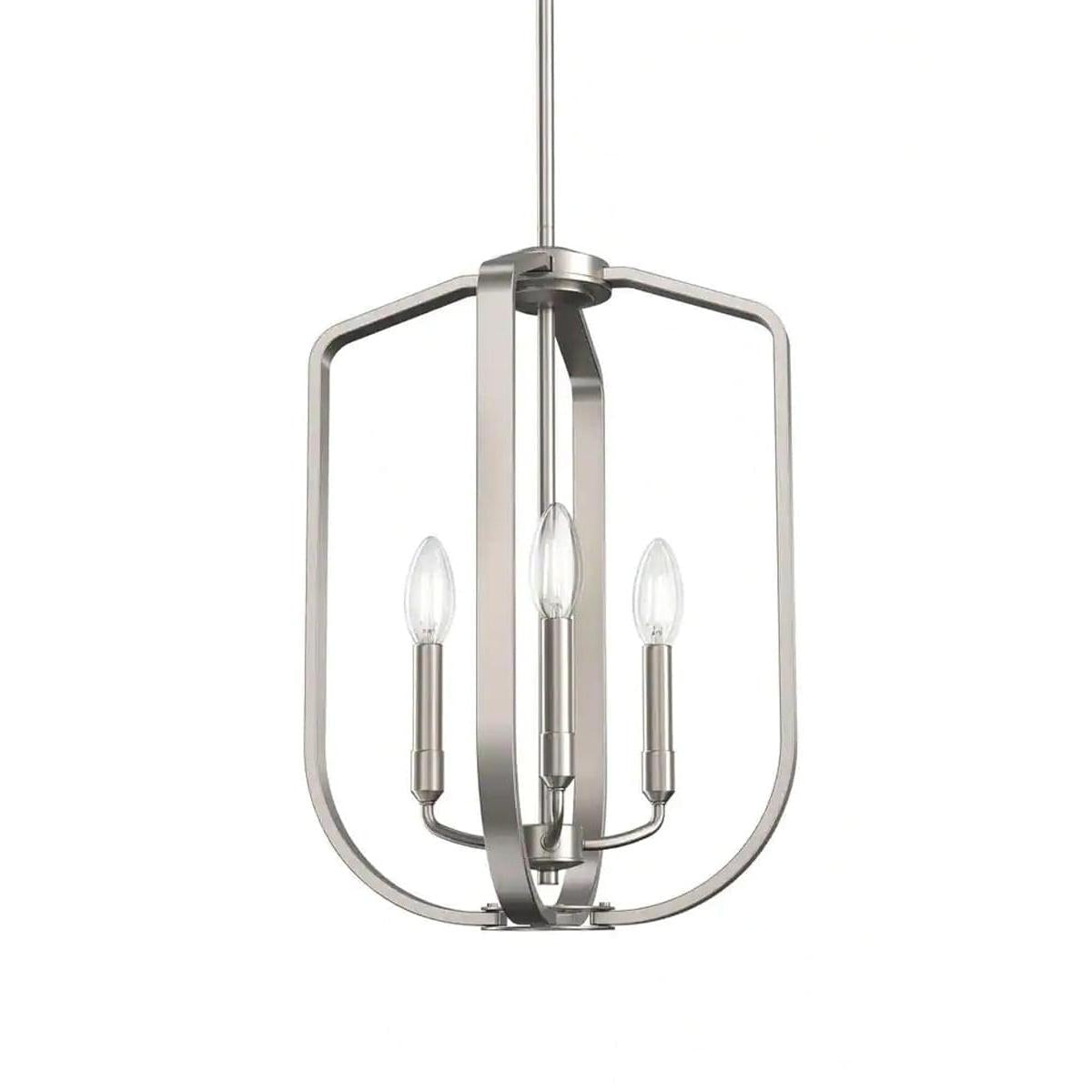 Ettore 14"W 3-Light Pendant Light Fixture by Kichler Brushed Nickel Finish