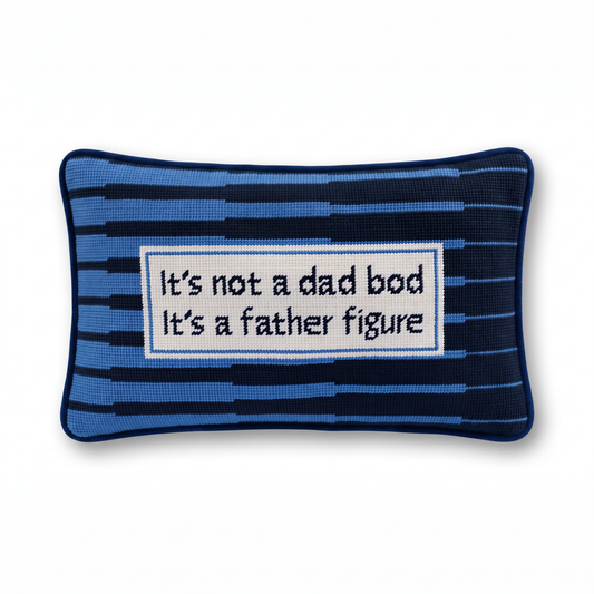 Father Figure Needlepoint Pillow