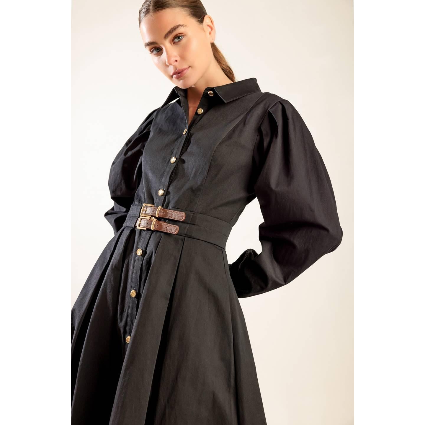 MIDNIGHT MASQUERADE WOVEN MIDI DRESS
