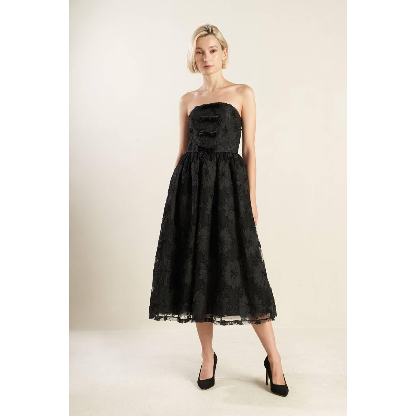 CONFIDENCE GAME LACE MIDI DRESS
