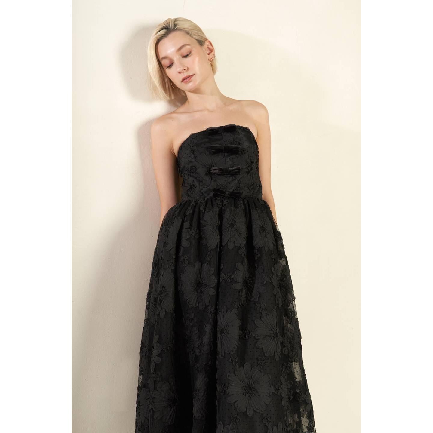 CONFIDENCE GAME LACE MIDI DRESS