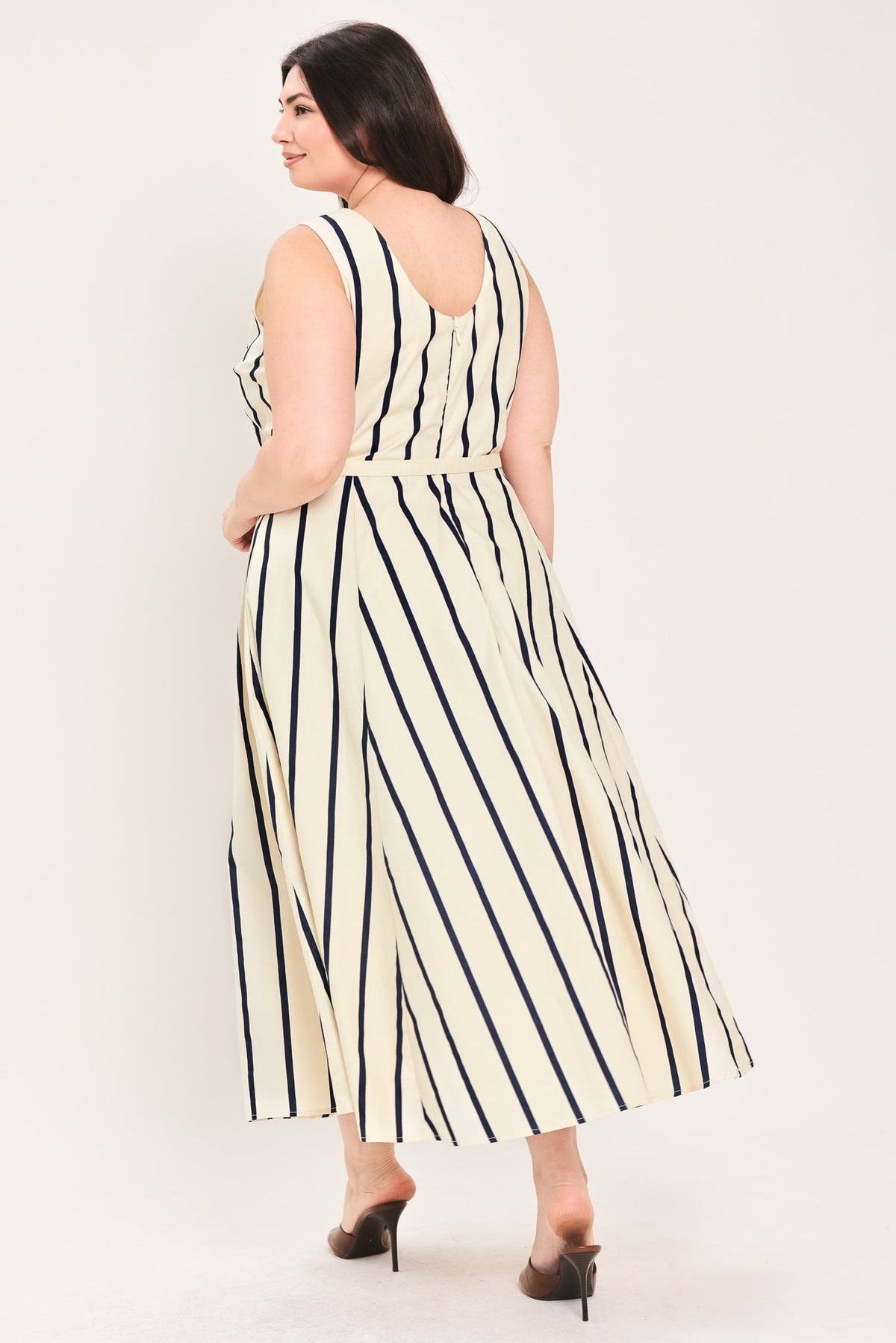 a woman in a dress