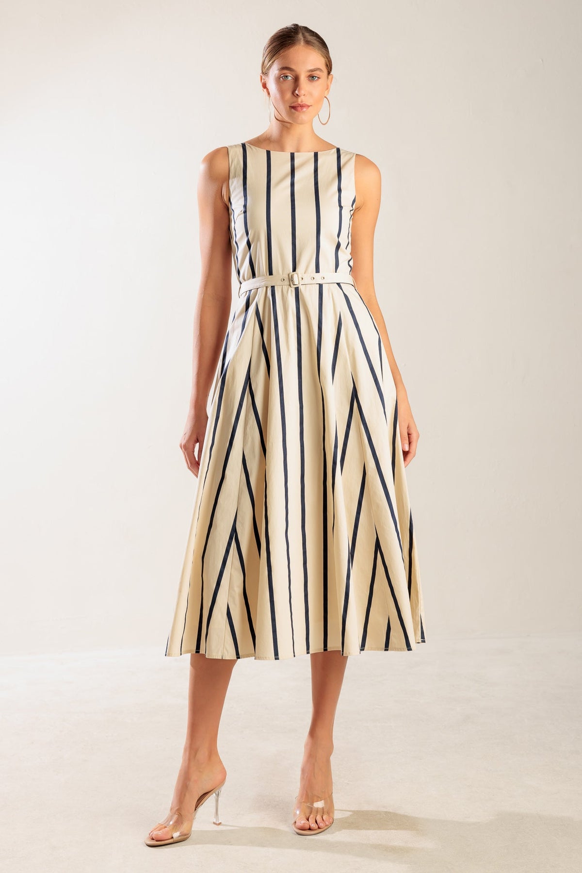a woman in a dress