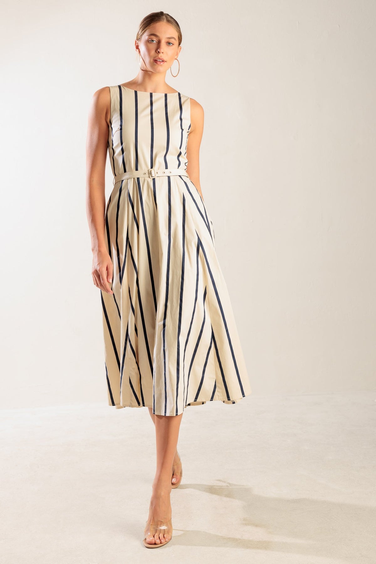 a woman in a dress