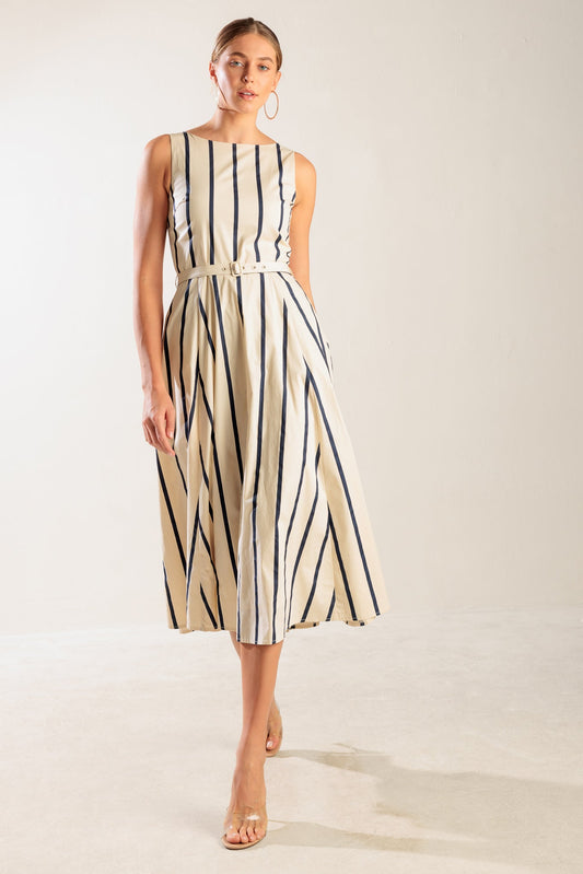a woman in a dress