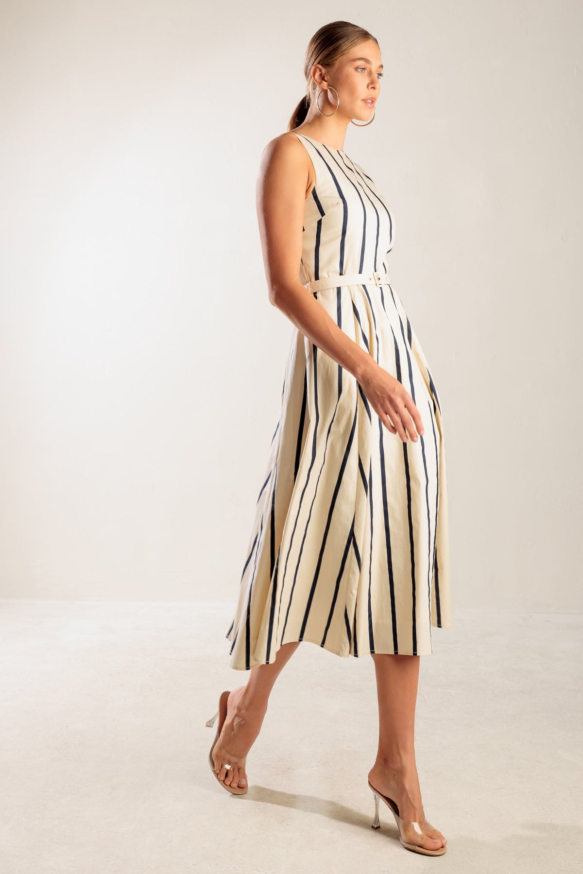 a woman in a dress