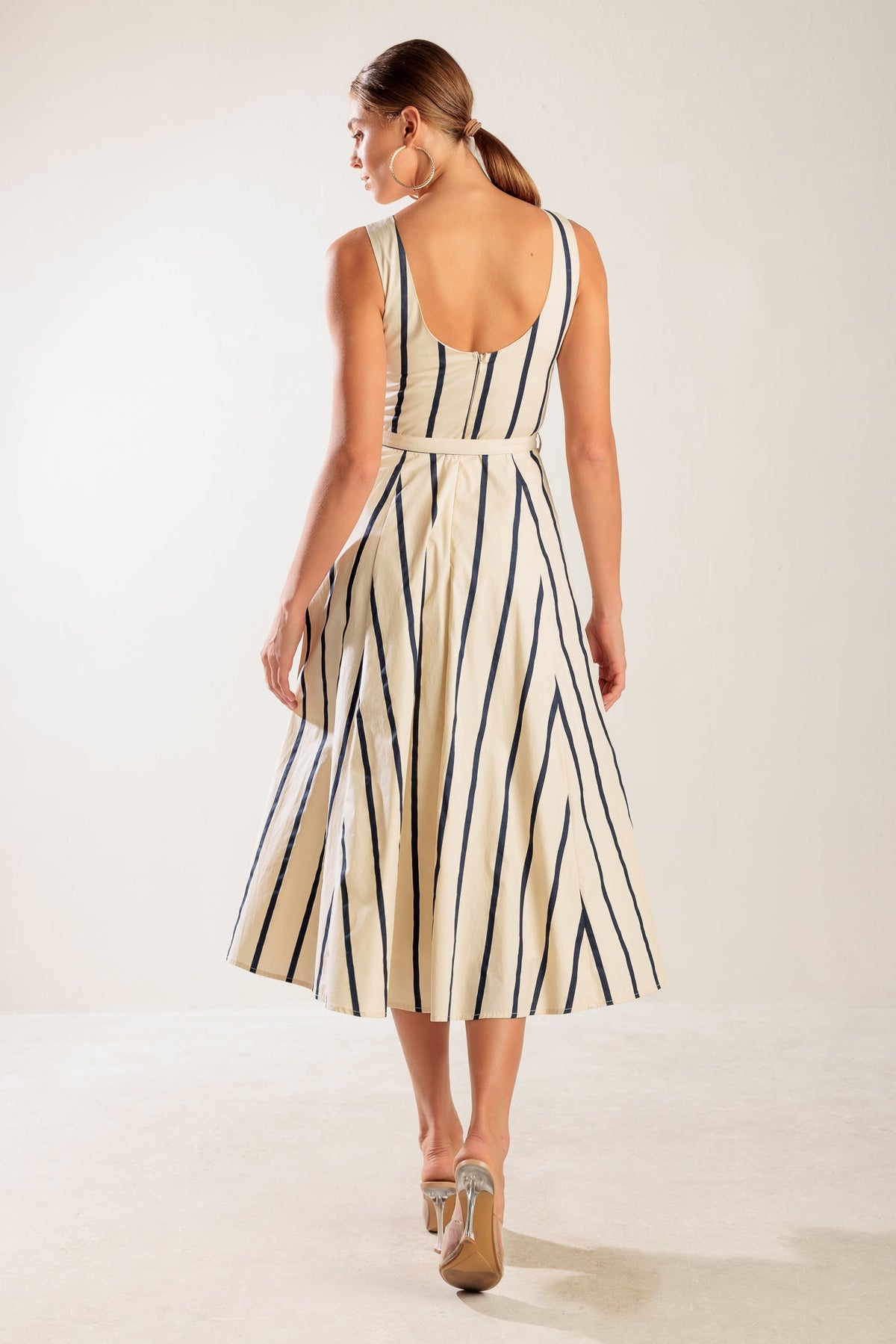 a woman in a dress