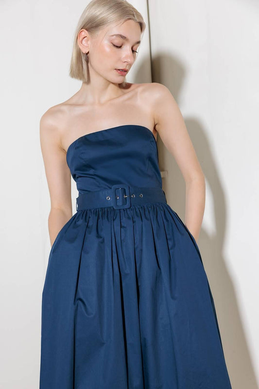 ENDLESSLY CHARMING WOVEN MIDI DRESS