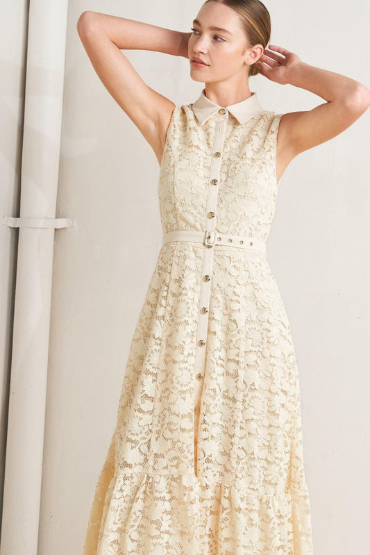a woman in a white dress
