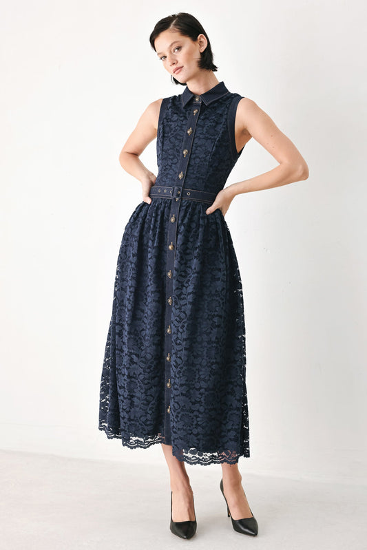 a woman in a dress