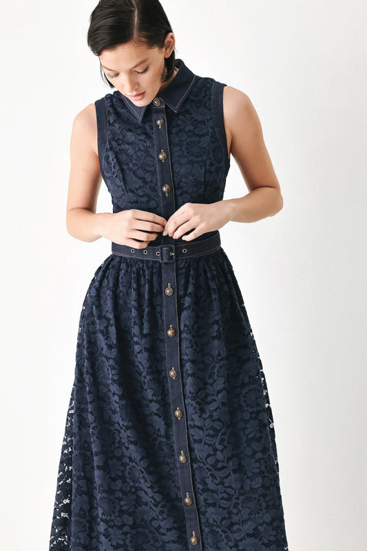 a woman in a dress