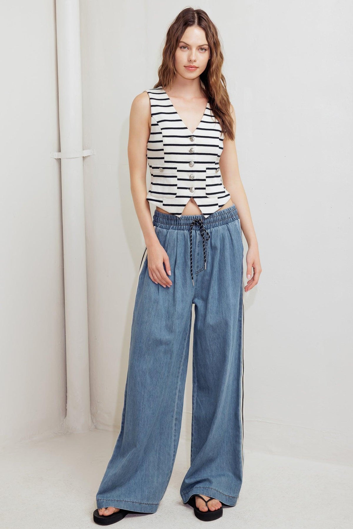 MARINE CHIC WOVEN VEST