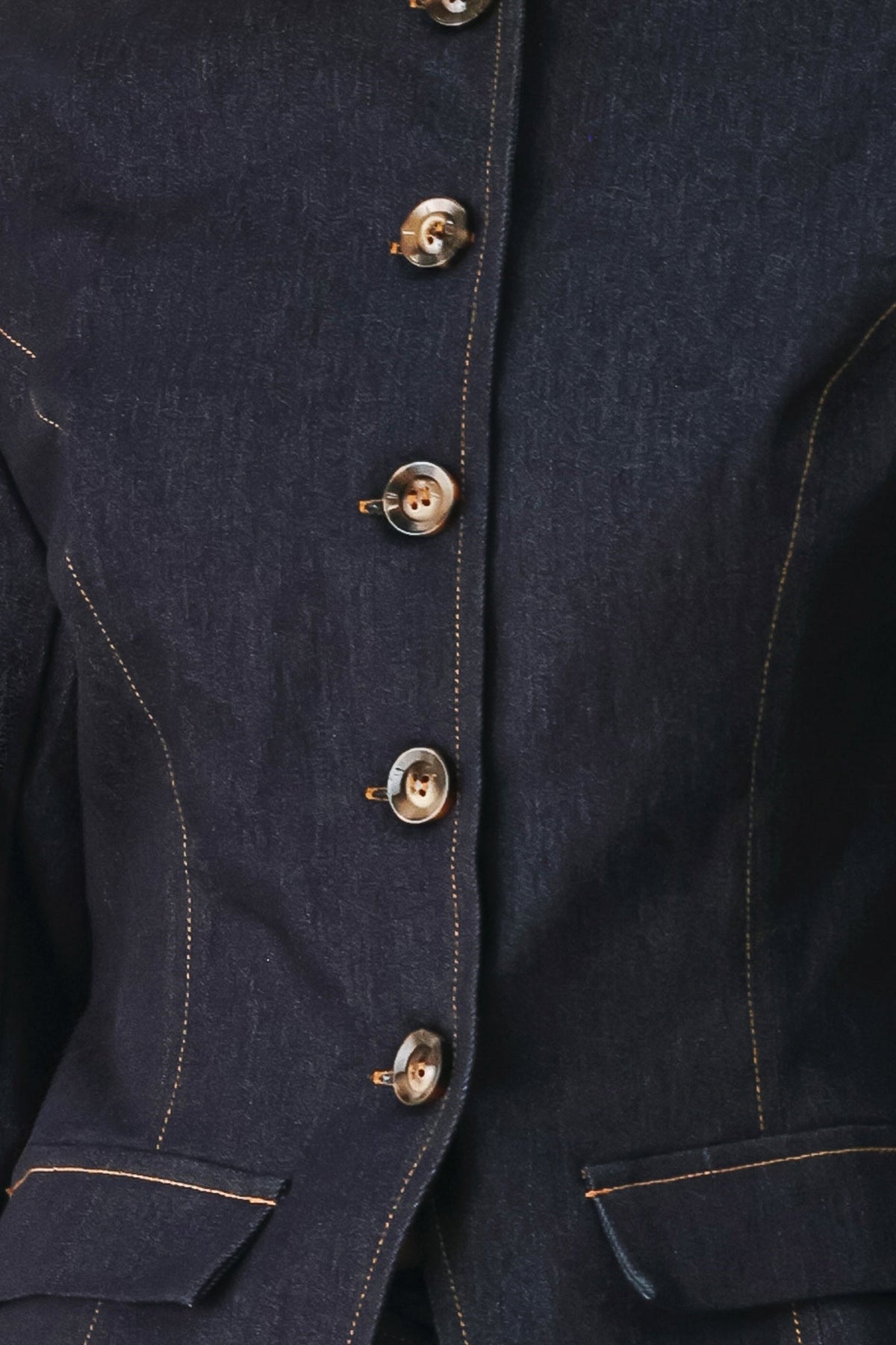 a close up of a buttoned shirt