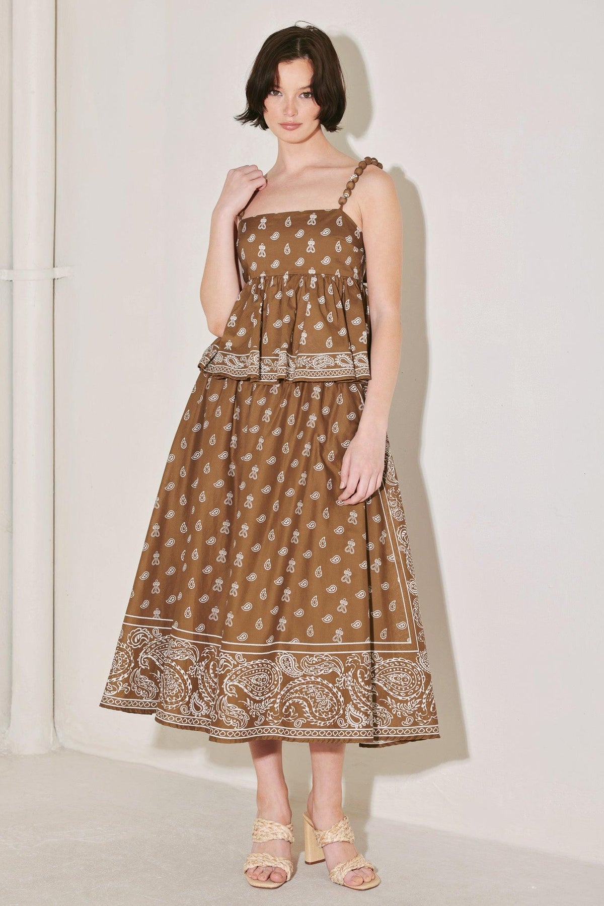 THE MORE THE MERRIER WOVEN FULL MIDI SKIRT