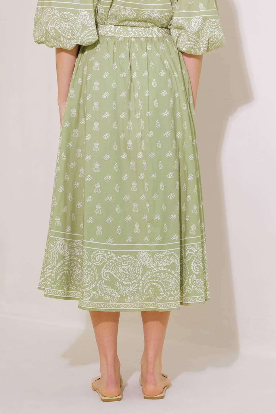 THE MORE THE MERRIER WOVEN FULL MIDI SKIRT