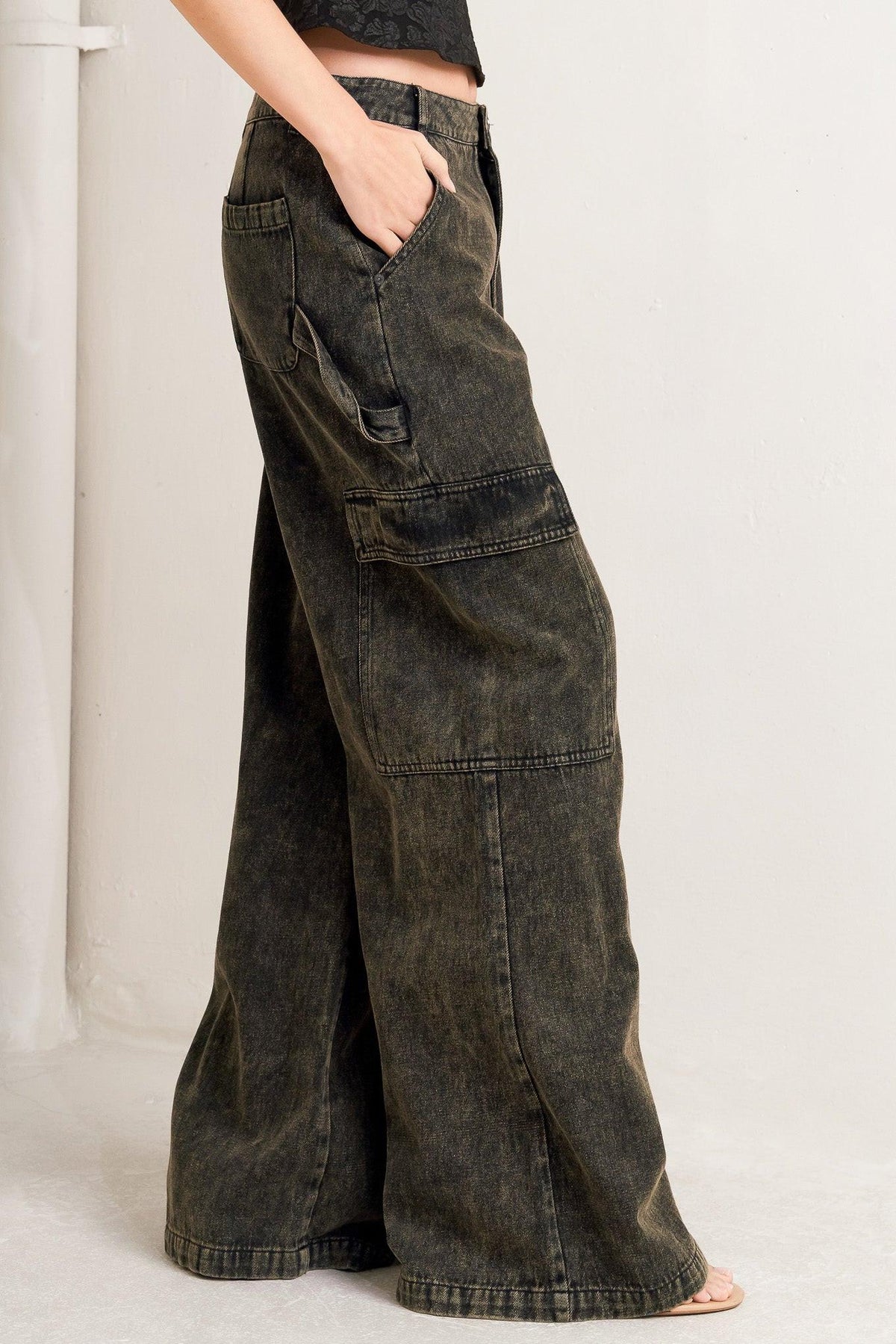 CAN'T BLAME ME GARGO DENIM PANTS