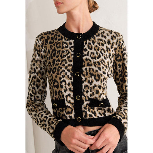URBAN GODDESS LEOPARD SWEATER CARDIGAN