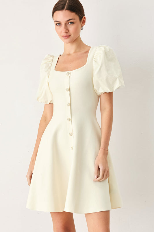 a woman in a white dress