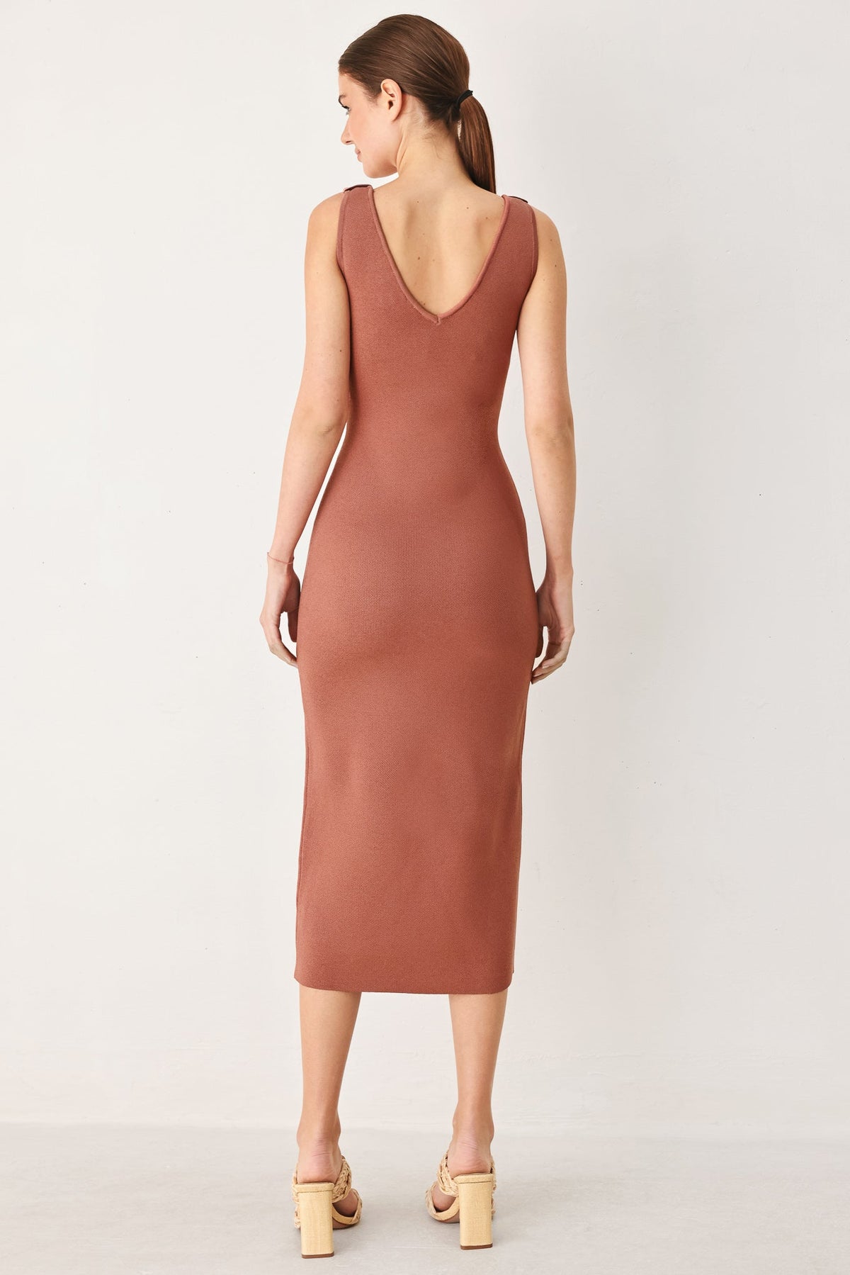 a woman in a dress