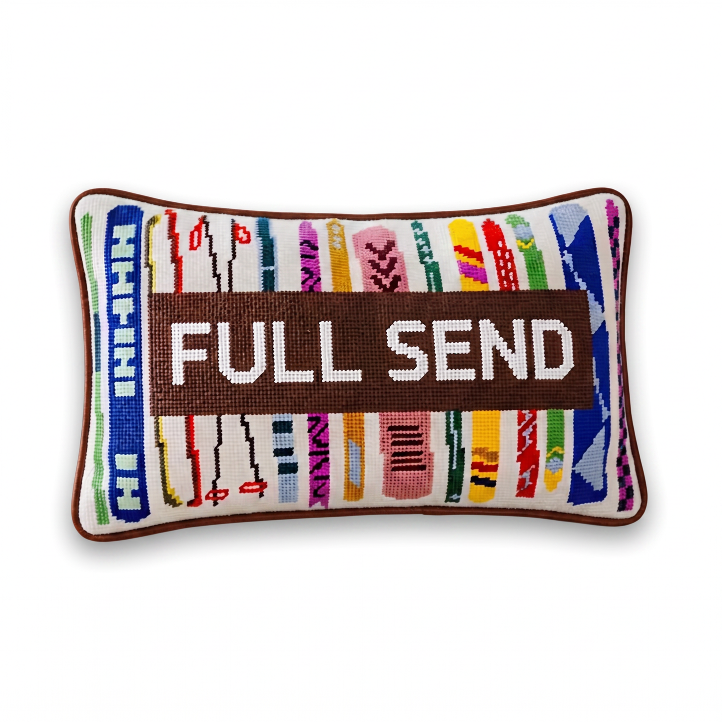 Full Send Needlepoint Pillow