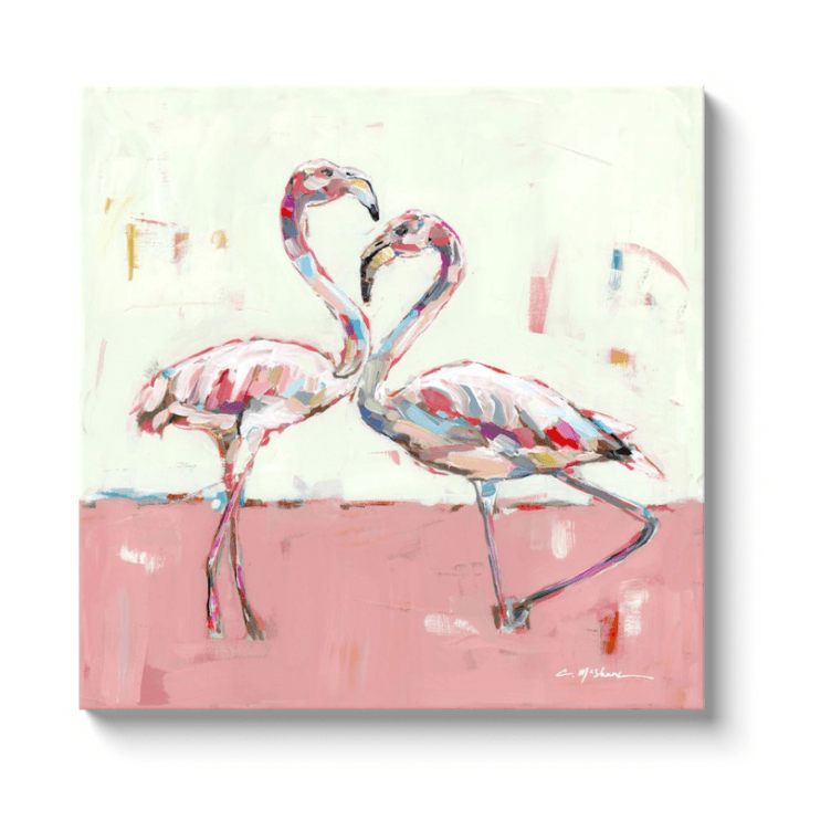 "Fabulous Flamingos" on canvas