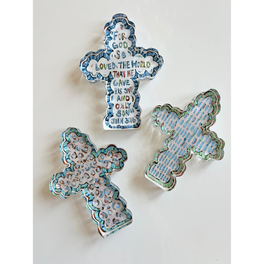 Faithful Cross I Acrylic Tabletop Art