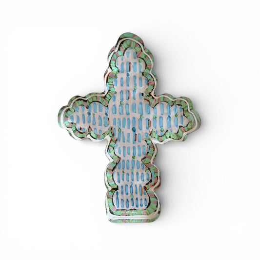 Faithful Cross I Acrylic Tabletop Art