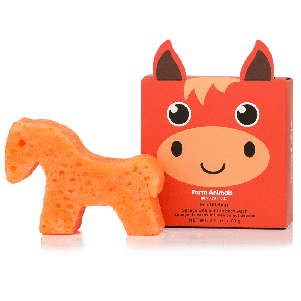 a orange horse shaped object next to a box