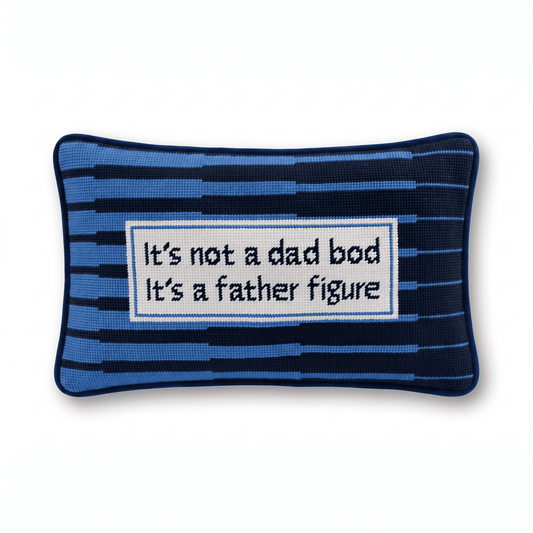 Father Figure Needlepoint Pillow