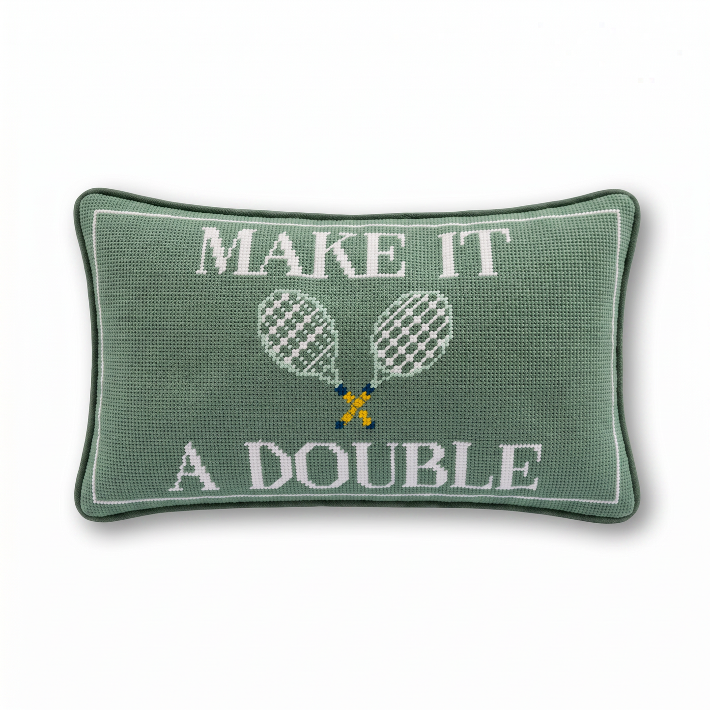 Make It A Double Needlepoint Pillow