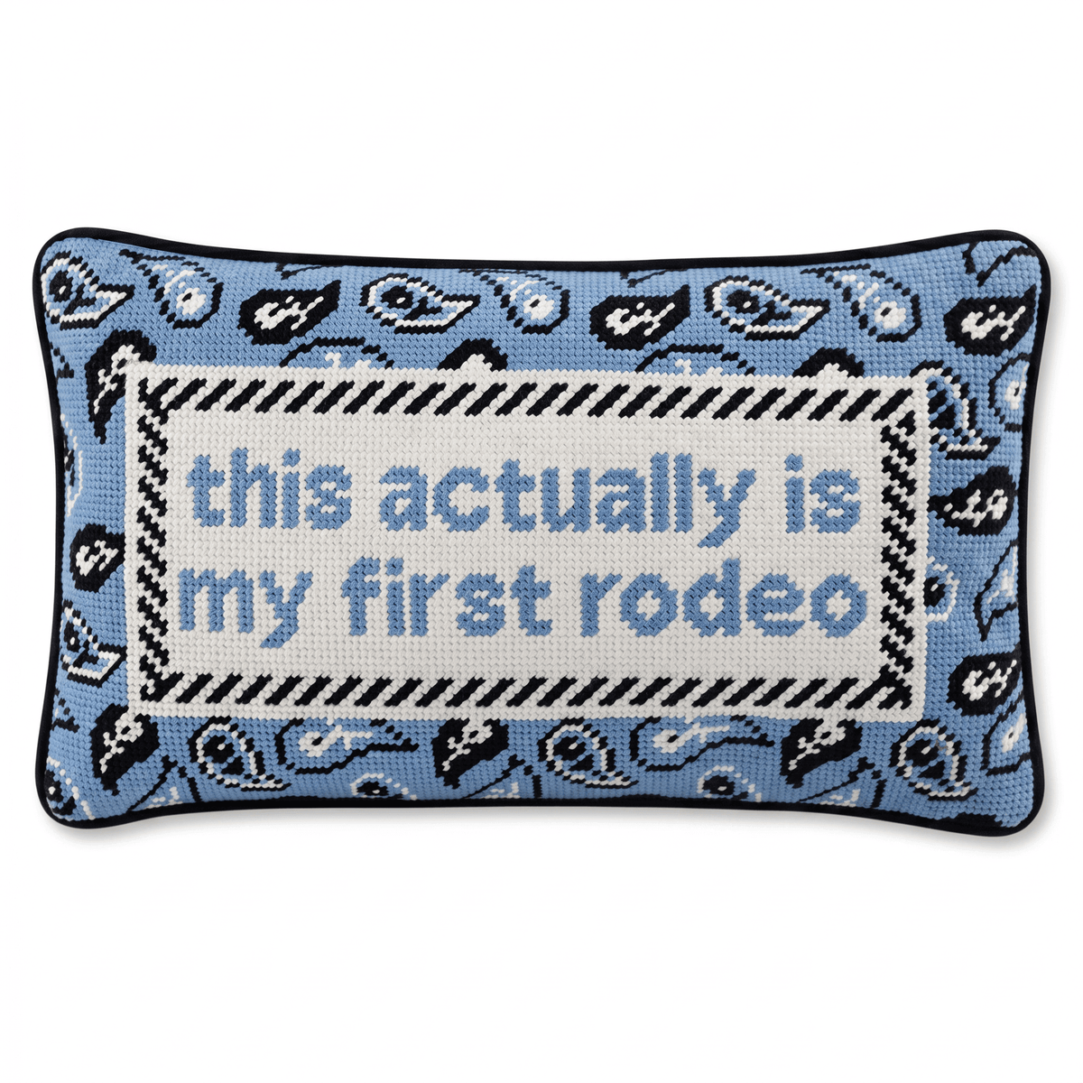 First Rodeo Needlepoint Pillow