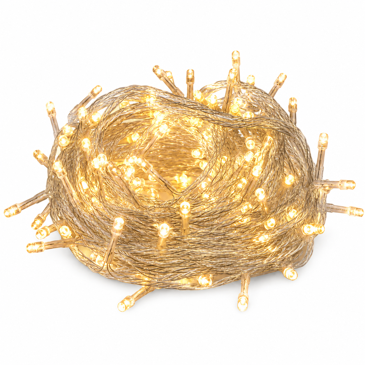 Indoor/Outdoor 300 LED String Lights with Flexible Clear Wire