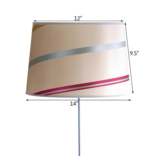 Floating Shade Plug-In Wall Light Juliette Drum Silk Shade 12x14x9.5