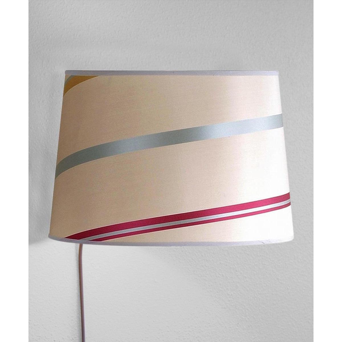 Floating Shade Plug-In Wall Light Juliette Drum Silk Shade 12x14x9.5