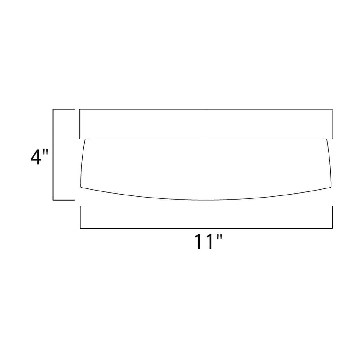 Flux 11"W 1-Light LED Flush Mount Light Fixture Satin Silver Finish by Maxim