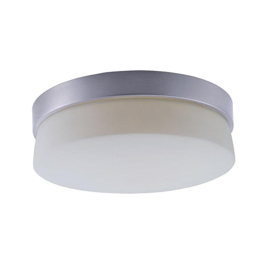 Flux 11"W 1-Light LED Flush Mount Light Fixture Satin Silver Finish by Maxim