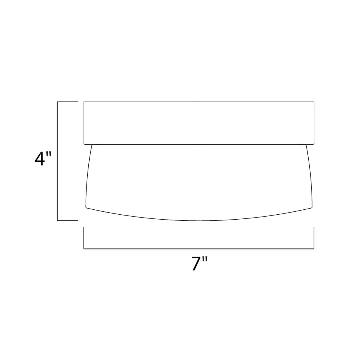 Flux 7"W 1-Light LED Flush Mount Light Fixture Satin Silver Finish by Maxim