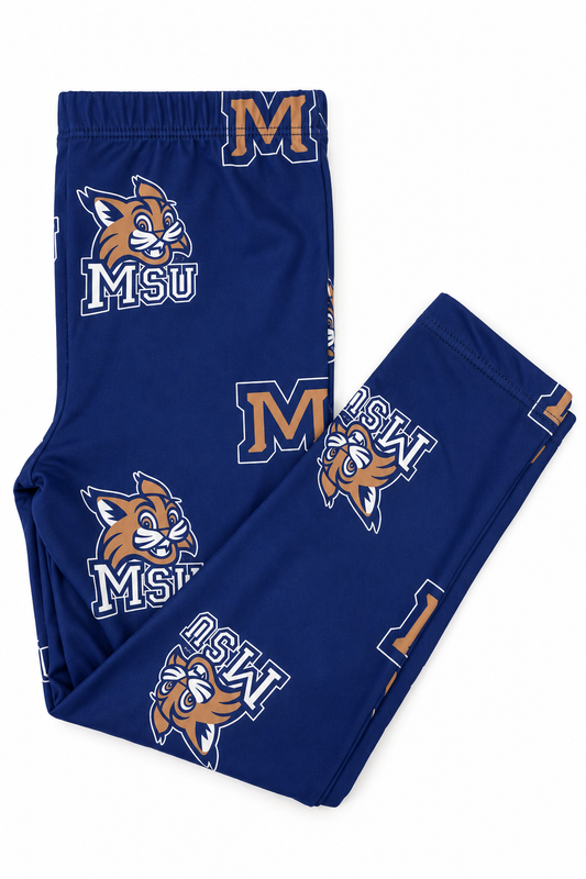 Montana State University Blue Bobcat Leggings