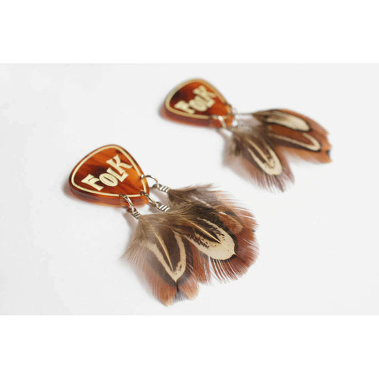 Folk Guitar Pick Earrings by Laliblue