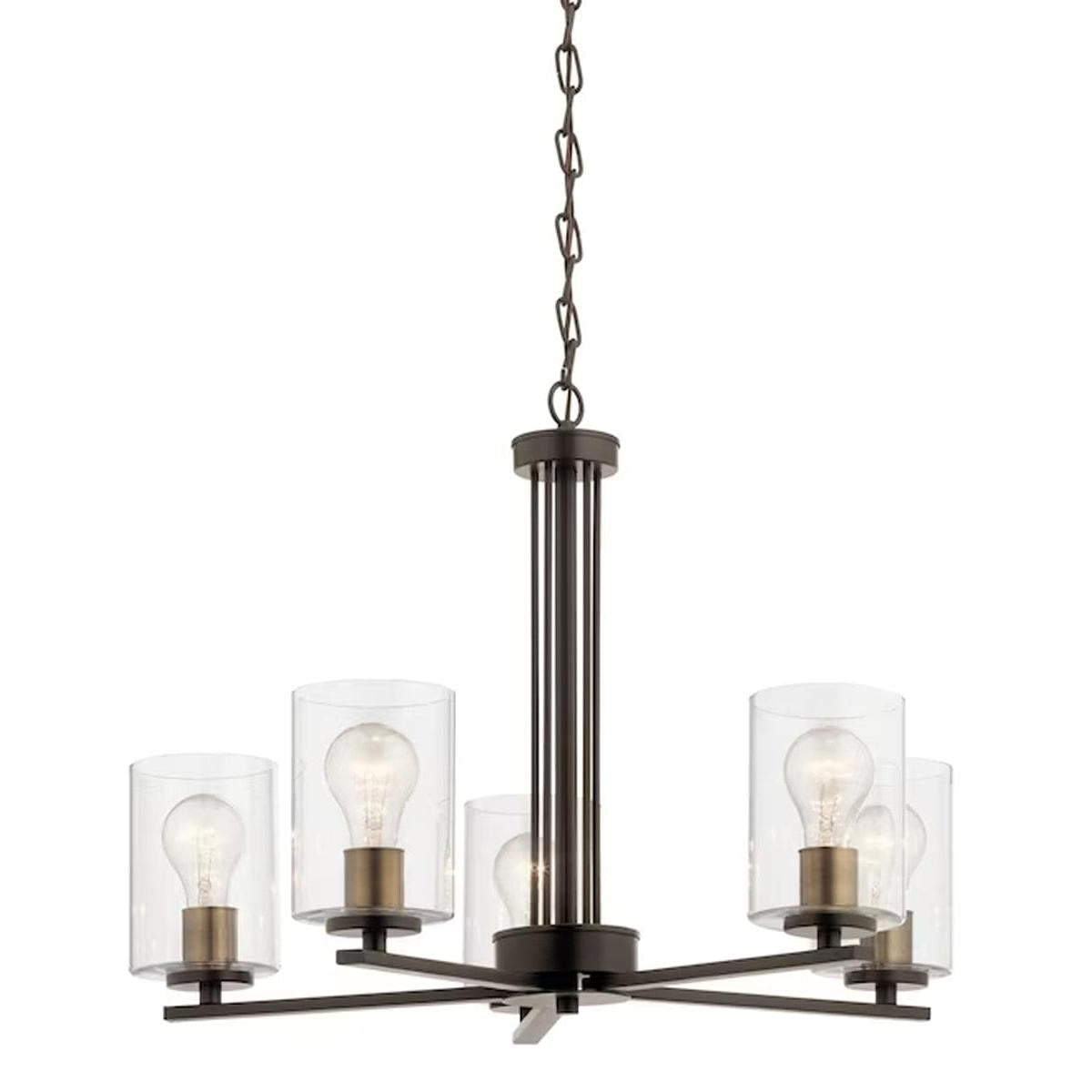Fontella 24"W 5-Light Chandelier by Kichler Olde Bronze Finish