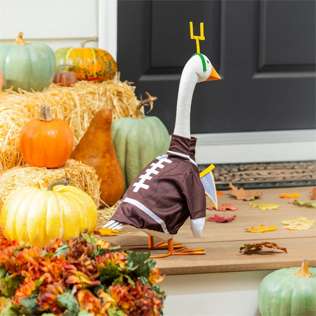 Football Goal Post Porch Goose Outfit